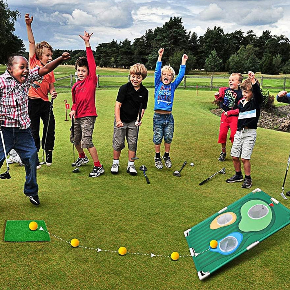 Portable Golf Cornhole Chipping Game Set Golf Ball Target Net Golf Training Accessories