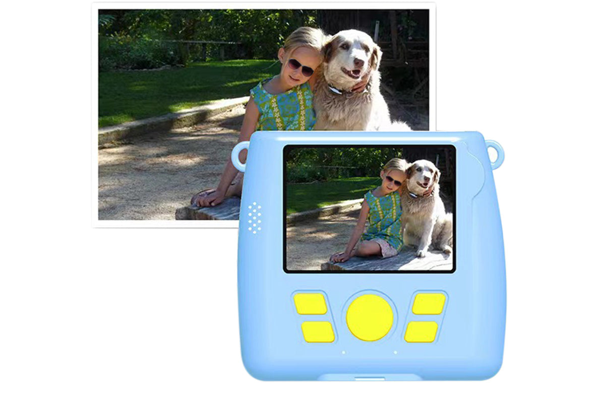 Instant Print Camera Portable Digital Camera With 32G TF Card-Blue