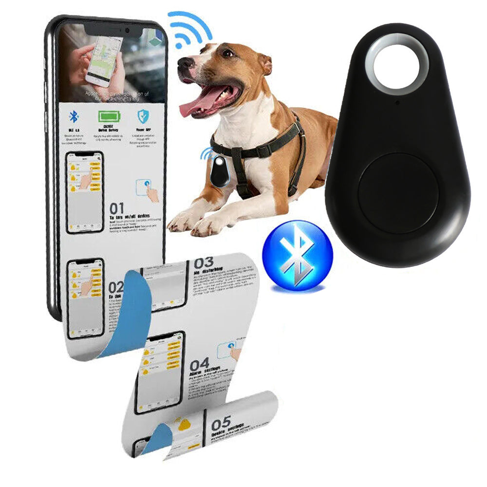 Wireless Smart GPS Tracker Bluetooth Alarm Locator for Kids Pets Wallet Keys Anti Lost Black