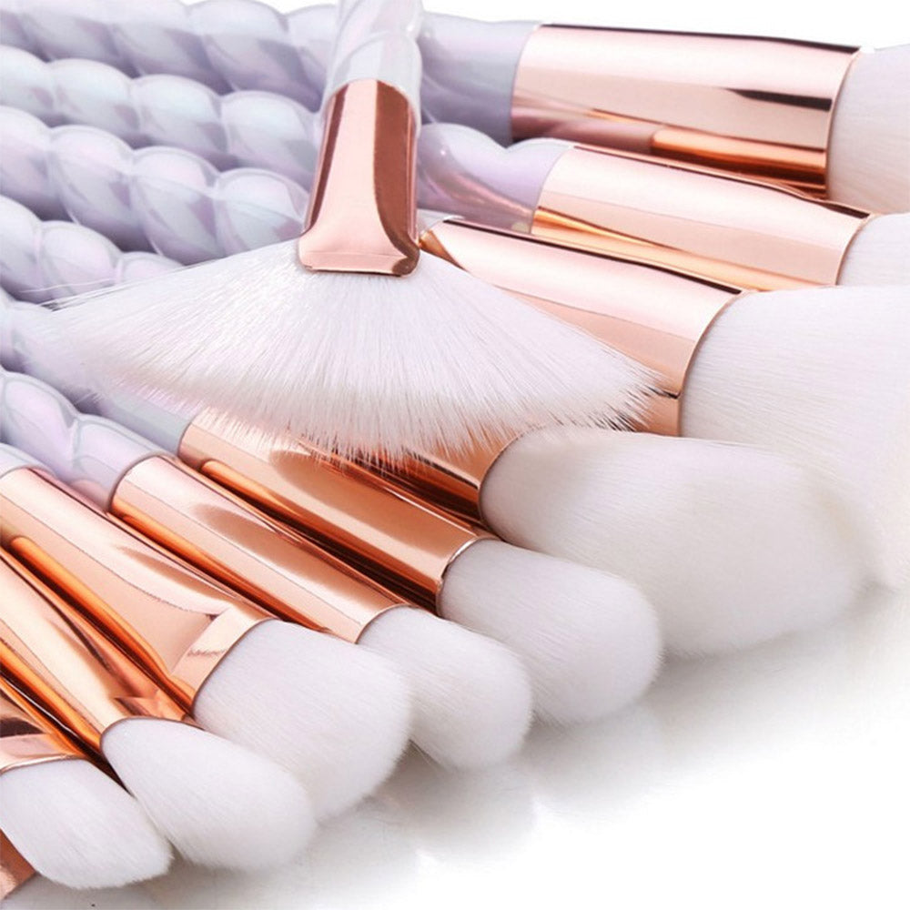 10 Pcs/Set Muiticolour spiral unicorn makeup brushes
