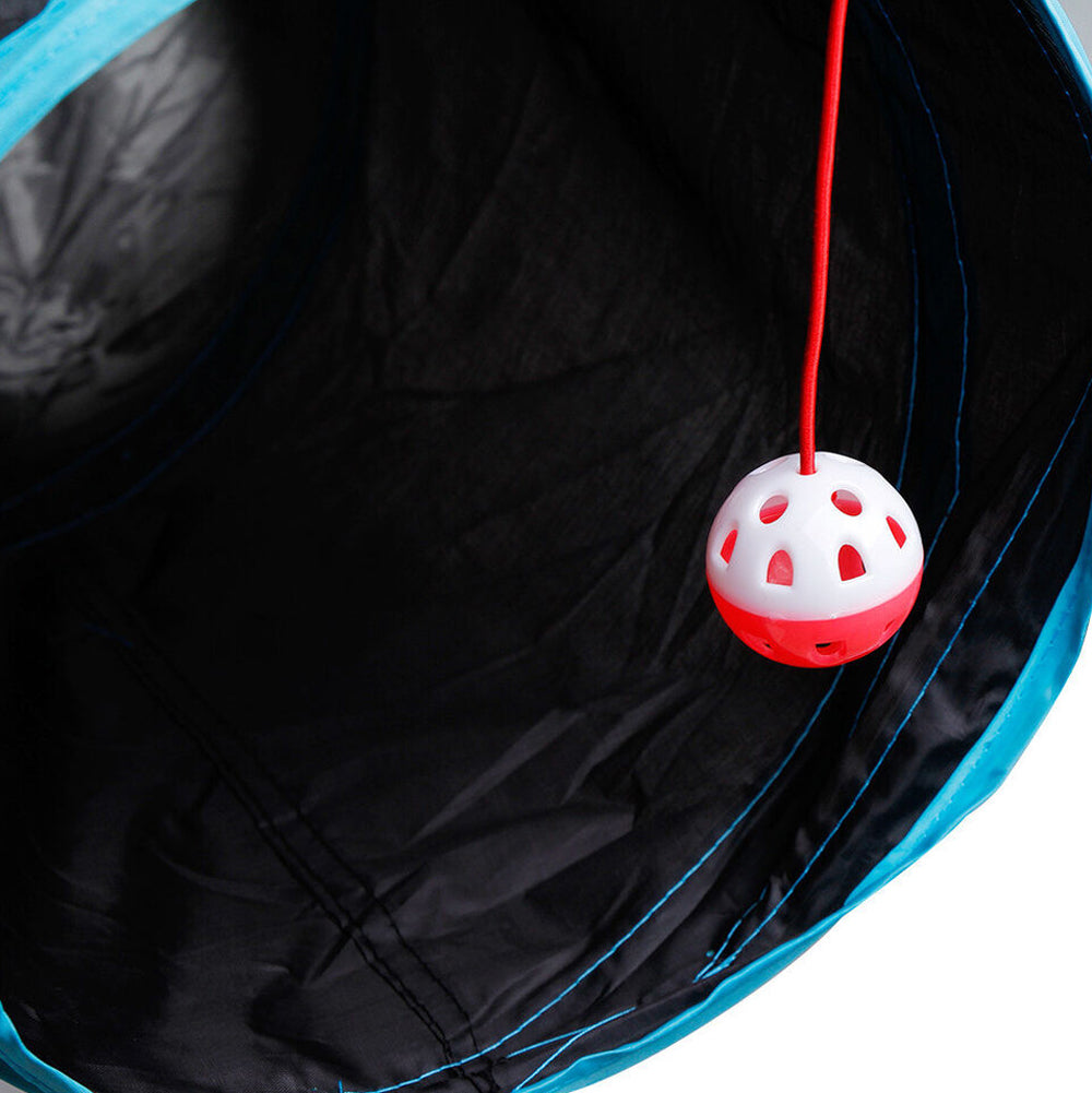 Collapsible Cat Tunnel Tube 5 Way Interactive Kitten Toys Cats Peek Hole