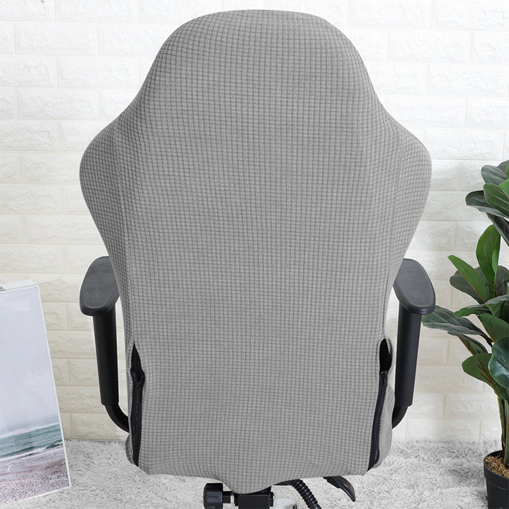 Chair Cover Elastic Gaming Chair Cover Anti-dust Stretch Seat Chair Cover-Grey