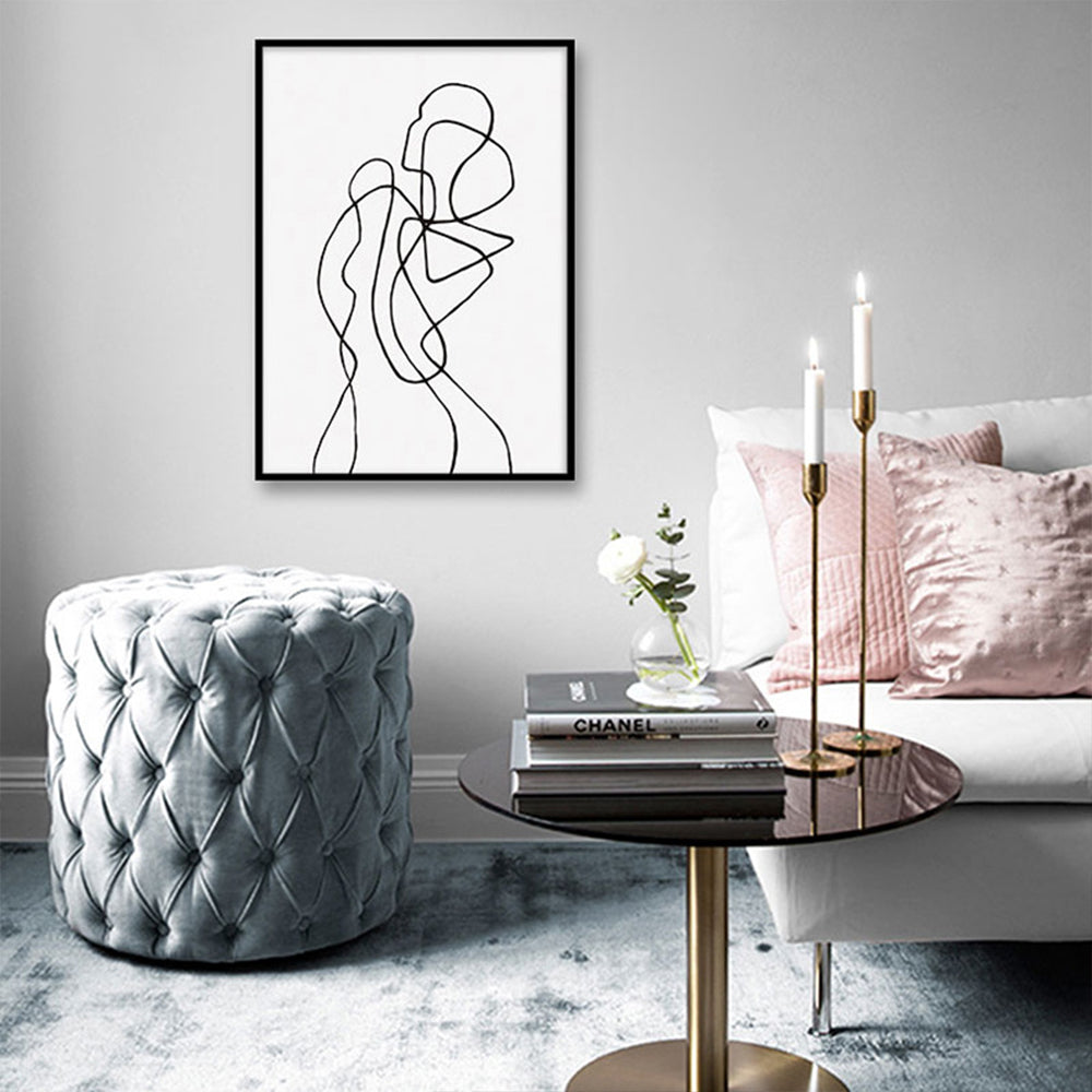 Wall Art Set of Line Art Prints Abstract Figure Printing Canvas Modern Wall Art Home Decor-Style 2