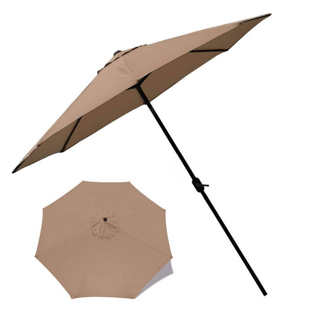Patio Umbrella Replacement Outdoor Canopy Table Market Yard Umbrella Top Cover -Khaki
