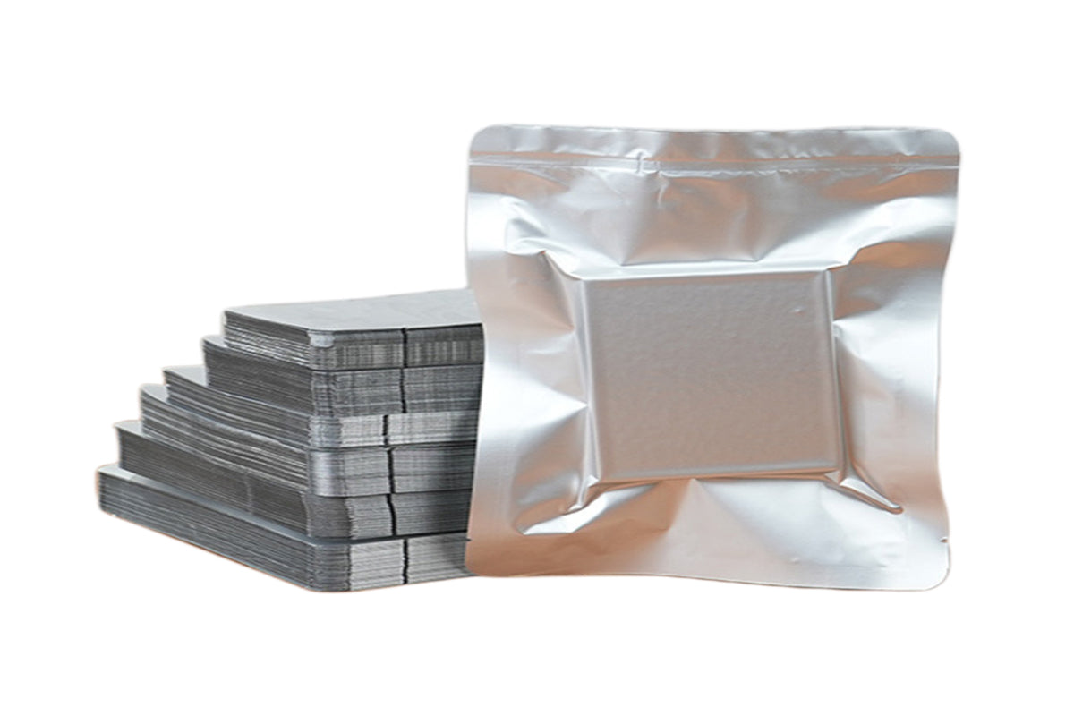 50 Pcs Aluminum Foil Bags Flat Vacuum Seal Bags Sample Pouch