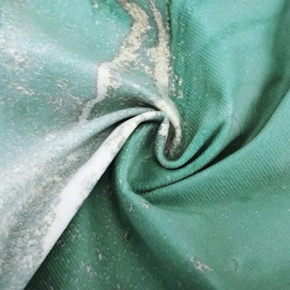 4 Pcs Set Marble Texture Turquoise and Gold Silver Pillow Covers