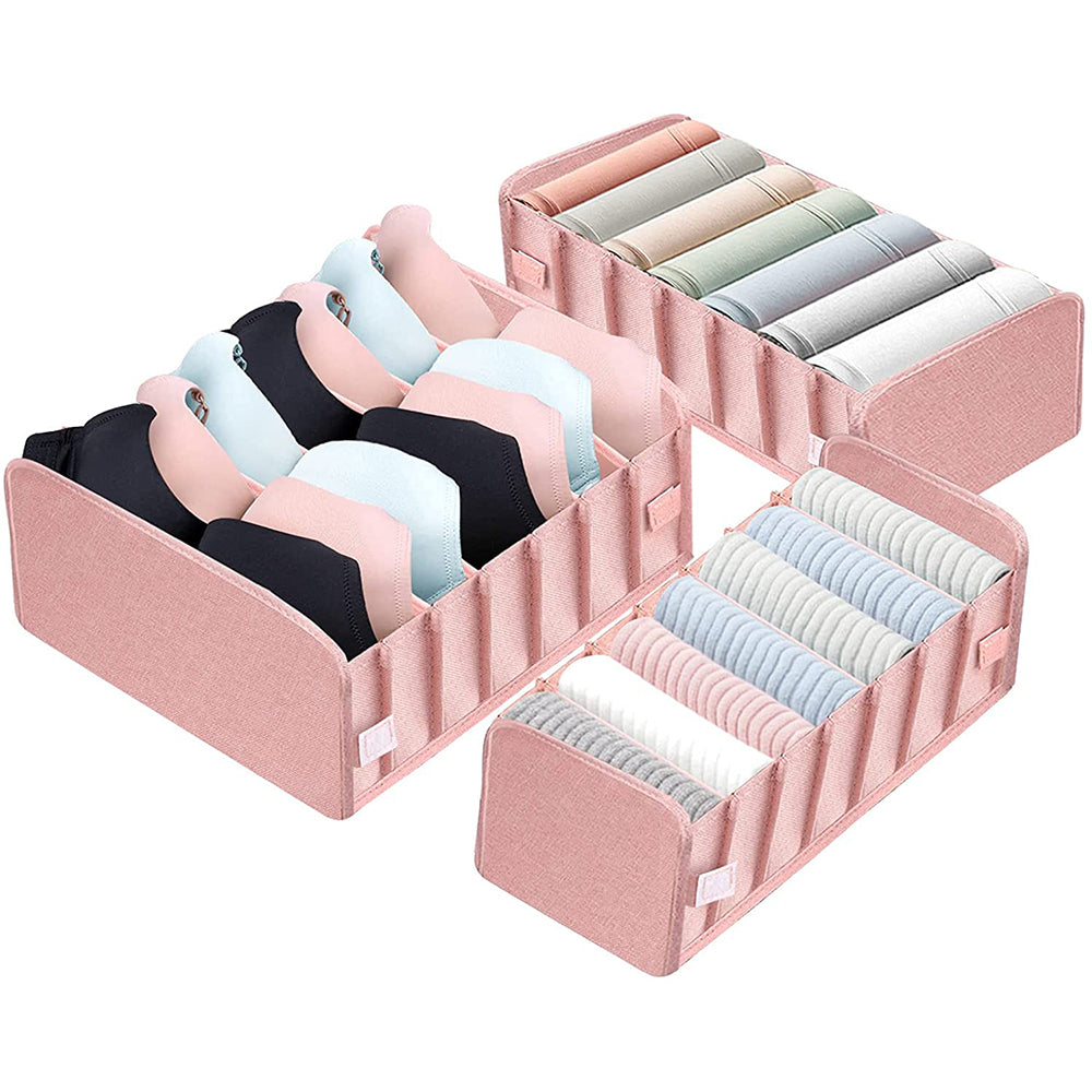 3pcs Set Foldable Underwear Sock Organizer Drawer Closet Underwear Divider