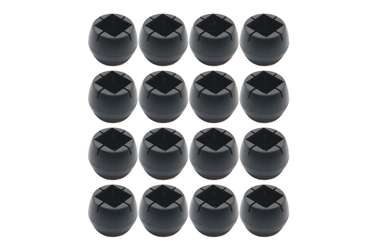 16pcs Chair Leg Floor Protectors Soft Silicone Round Covers with Glide Pads-Round