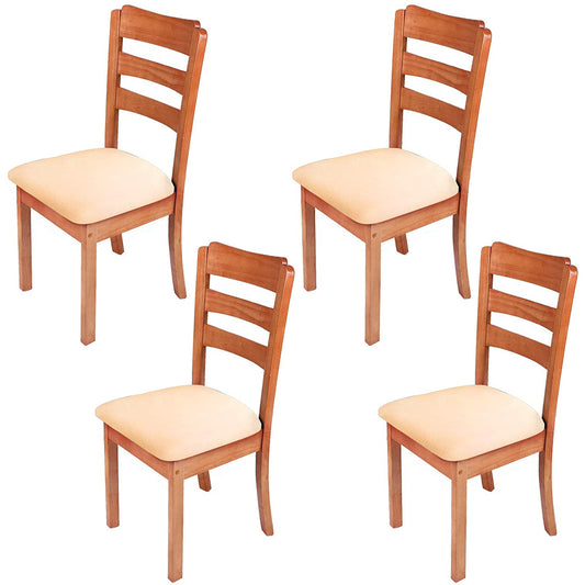 Chair Cover 4Pcs Stretch Chair Seat Covers Dining Chair Covers Seat Slipcover Protectors-Beige