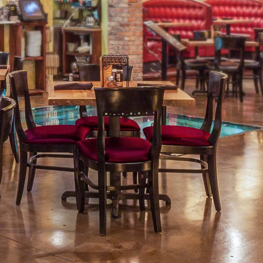 Chair Cover 4Pcs Stretch Chair Seat Covers Dining Chair Covers Seat Slipcover Protectors-WineRed