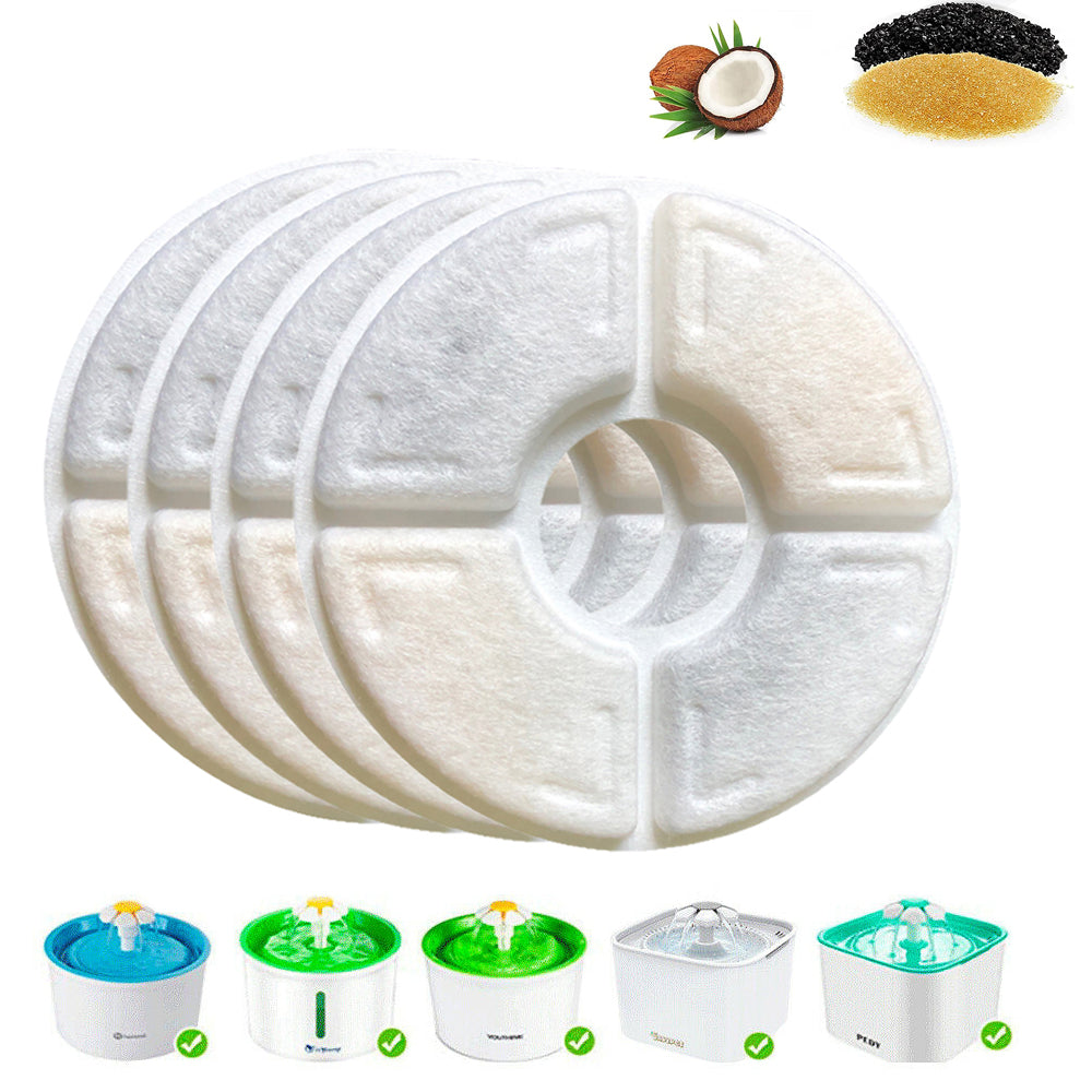 willwaytrends 4Pcs Wonder Creature Cat Water Fountain Replacement Filter For Pet Dog Cat Water Drinking