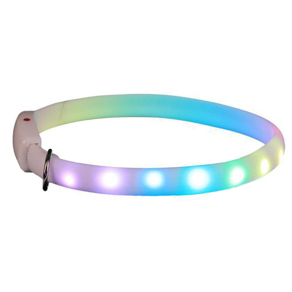 2Pcs USB Rechargeable Lighted Dog Collar Led Collar Band Pet Collars