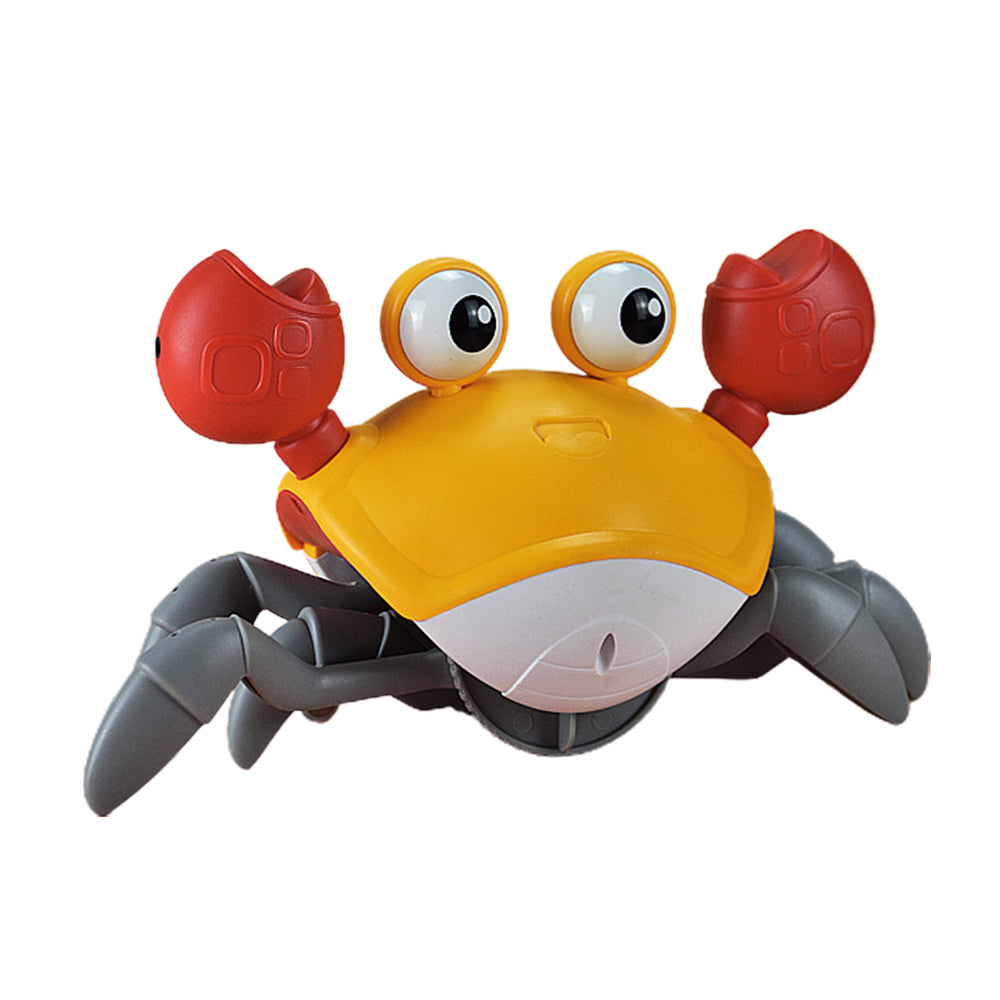 Toy Electric Music Crawling Crab Toy With LED Light Up For Kids Intellectual Toys-Yellow