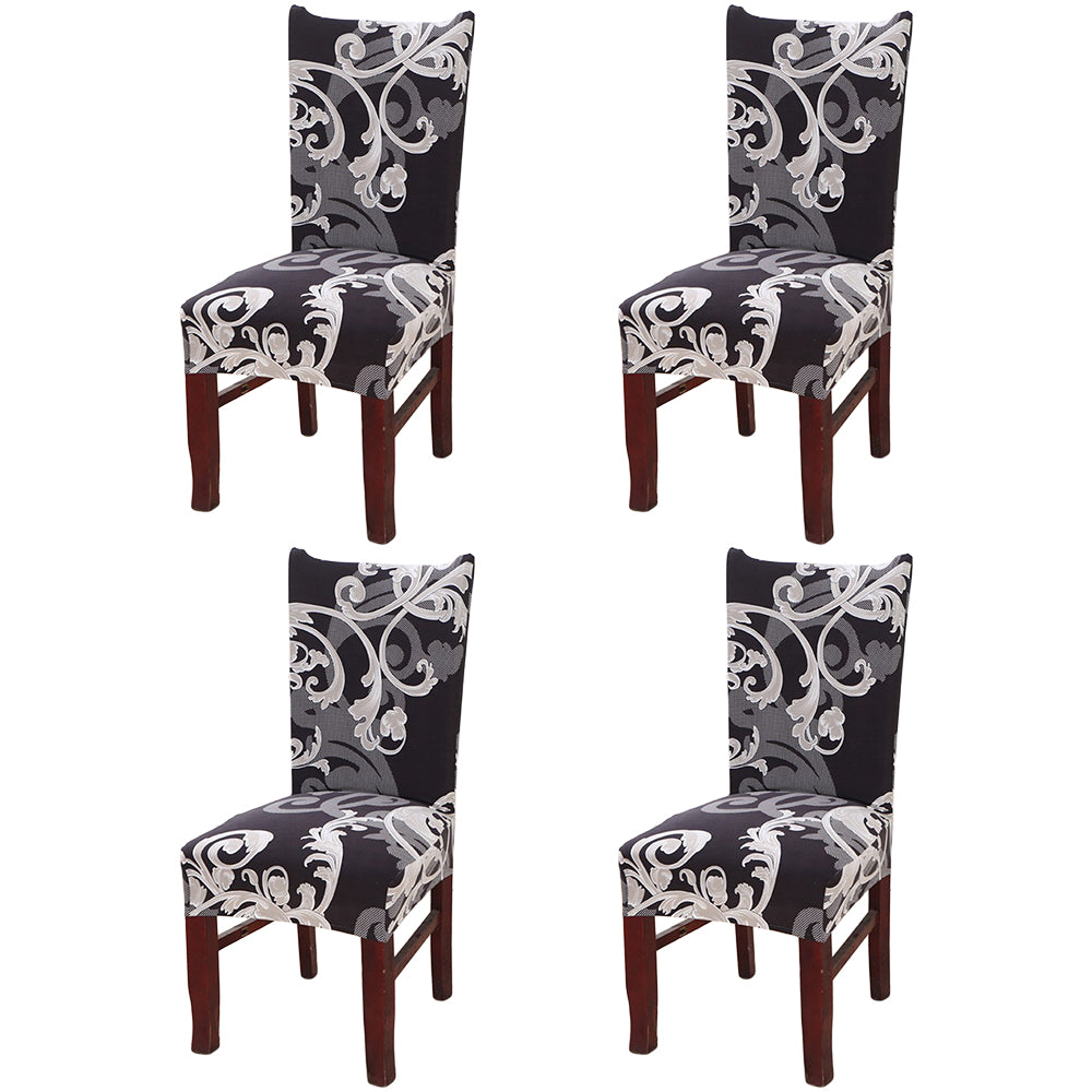 Chair Cover 4pcs Stretch Chair Cover Washable Dining Room Chair Slipcovers Spandex Chair Slipcover - Style 2