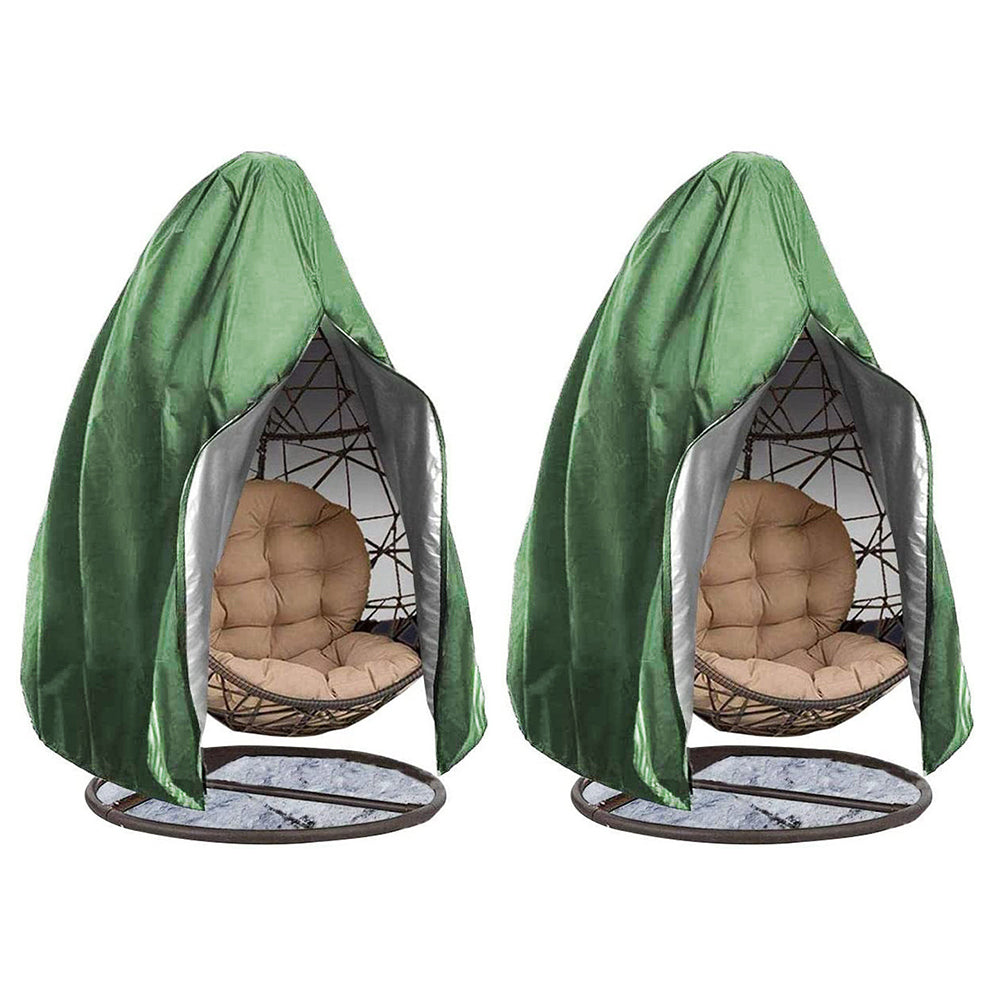 Chair Cover 2Pcs Oslimea Patio Hanging Egg Chair Cover Durable Lightweight Waterproof Egg Swing -Army Green