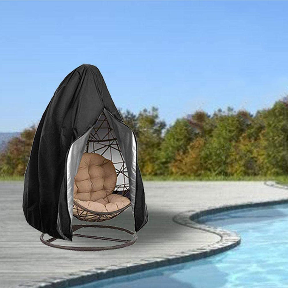Chair Cover Oslimea Patio Hanging Egg Chair Cover Durable Lightweight Waterproof Egg Swing -Black