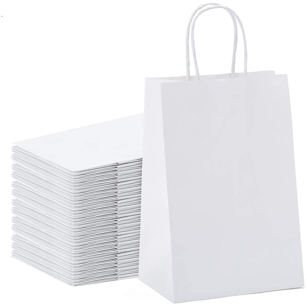 10Pcs Kraft Paper Bag Party Favor Gift Bags with Handle Shopping Bags