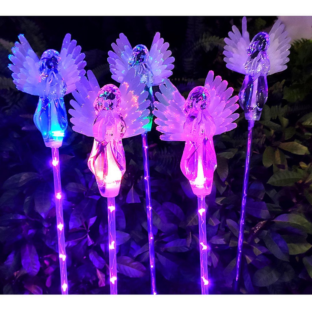Angel Solar Garden Lights Outdoor Landscape Stake Lights for Patio Yard Lawn Decoration