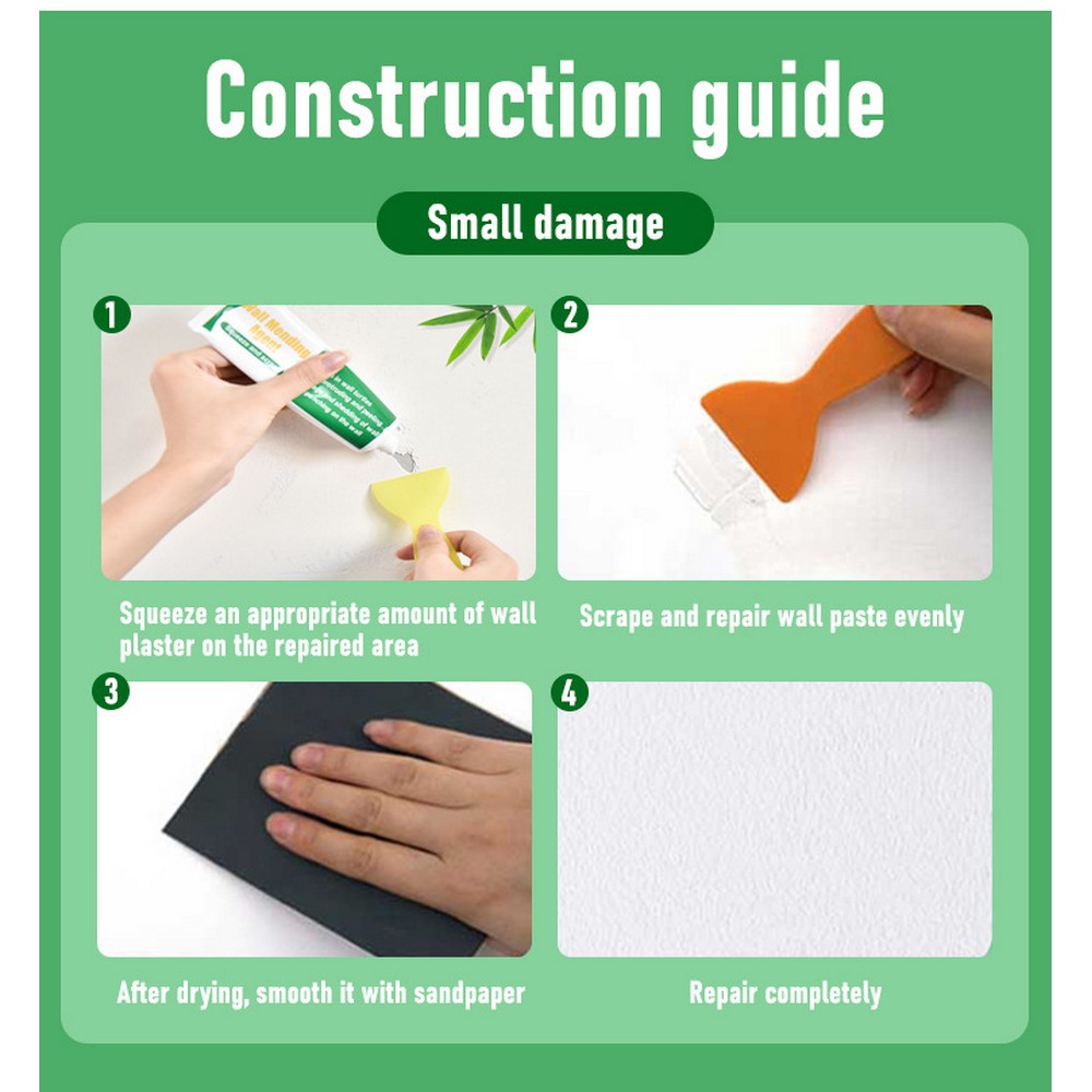 4pcs Drywall Repairs Patch Kit Wall Mending Agent Plaster Wall Repair Patch