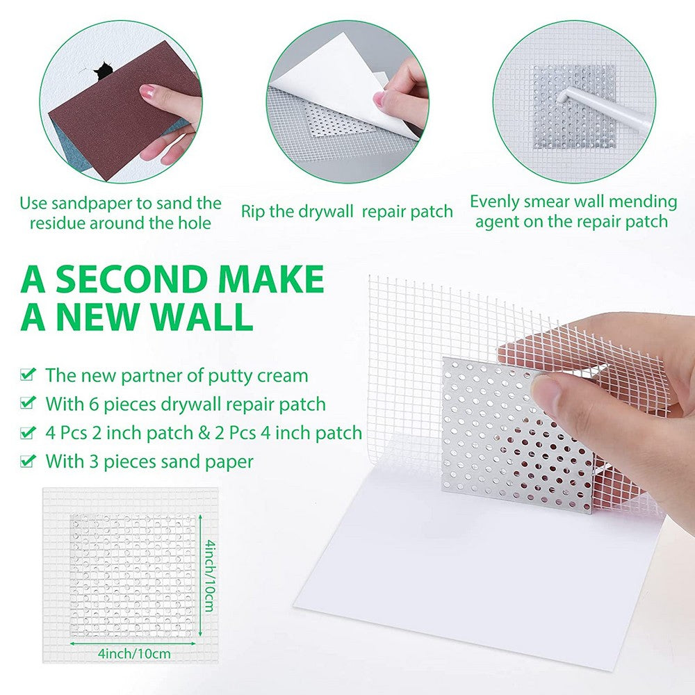 4pcs Drywall Repairs Patch Kit Wall Mending Agent Plaster Wall Repair Patch