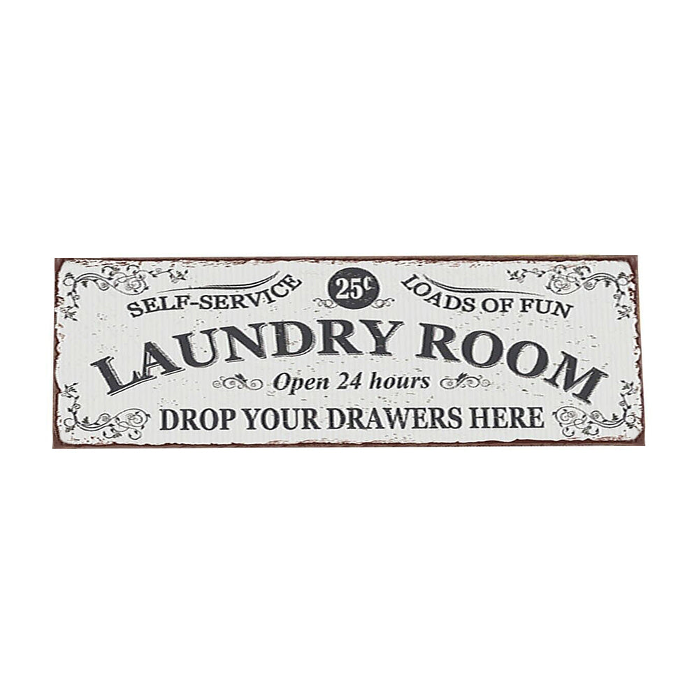 Farmhouse Laundry Room Rug Runner Non Slip Water Resistant Floor Mat Area Rug for Kitchen Room-Style1:Black letters Brown border