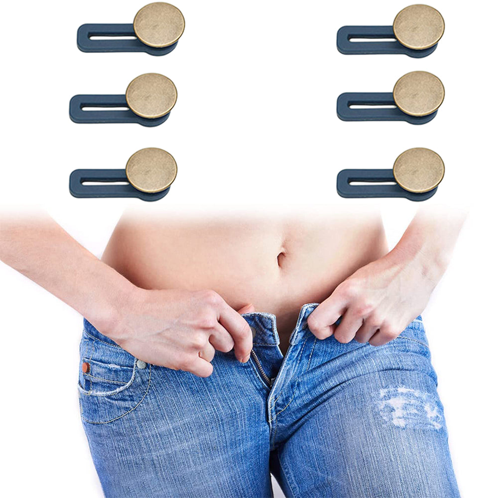 6Pcs Button Extenders for Loose Jeans Pants Trousers Waist Metal Extensions Supplies -Style 1