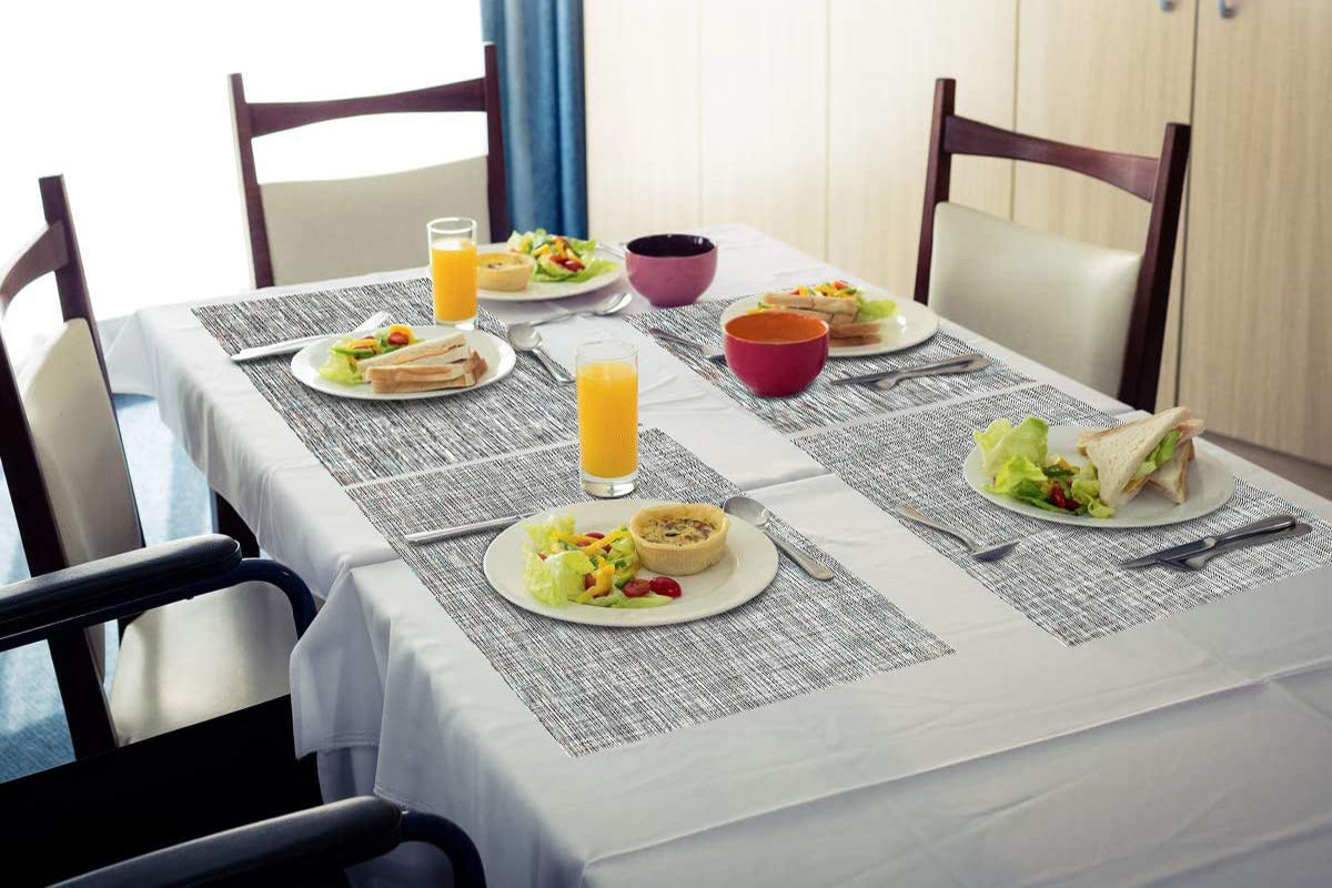 6Pcs Placemat Washable Heat And Stain Resistant Indoor Outdoor Kitchen Durable Place Mats-Gary