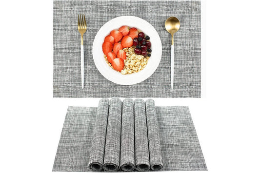 6Pcs Placemat Washable Heat And Stain Resistant Indoor Outdoor Kitchen Durable Place Mats-Gary