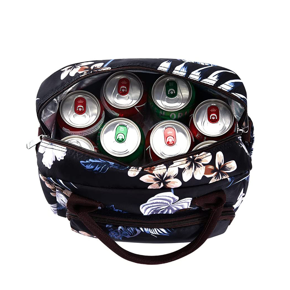 Insulated Lunch Bag Reusable Cooler Lunch Box Freezable Tote Bag for Office Work School Picnic Beach -Style 1
