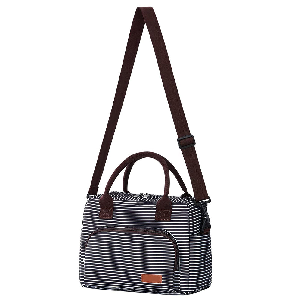 Insulated Lunch Bag Reusable Cooler Lunch Box Freezable Tote Bag for Office Work School Picnic Beach -Style 2