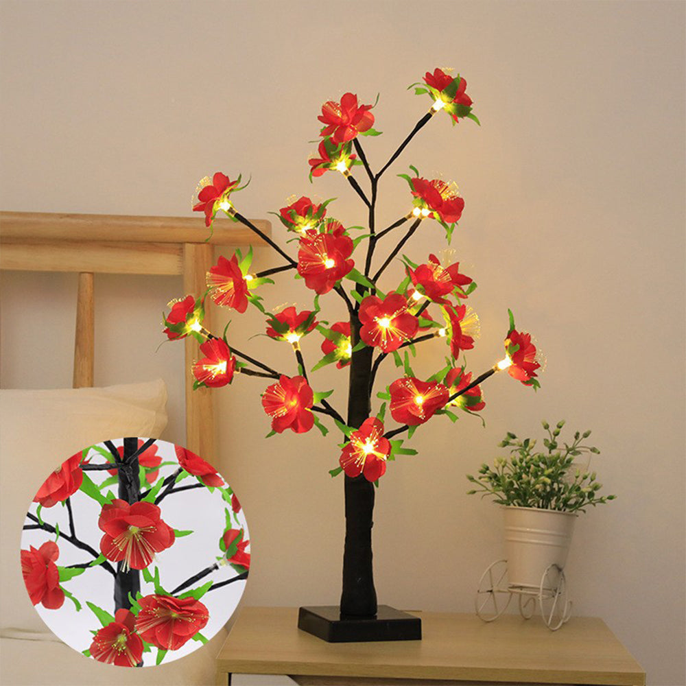 Cherry Blossom Tree Light LED Lighted Flower Desk Lamp Bonsai Tree Table Lamp-Style 1