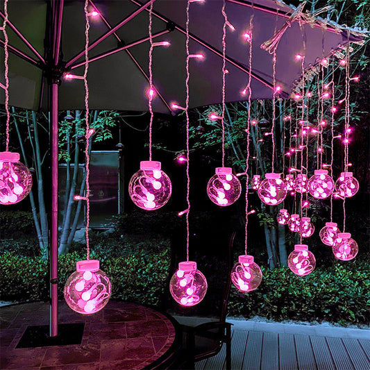Wishing Ball Curtain Lights USB or Battery Powered LED Fairy Lights for Christmas Tree Decoration -Colorful