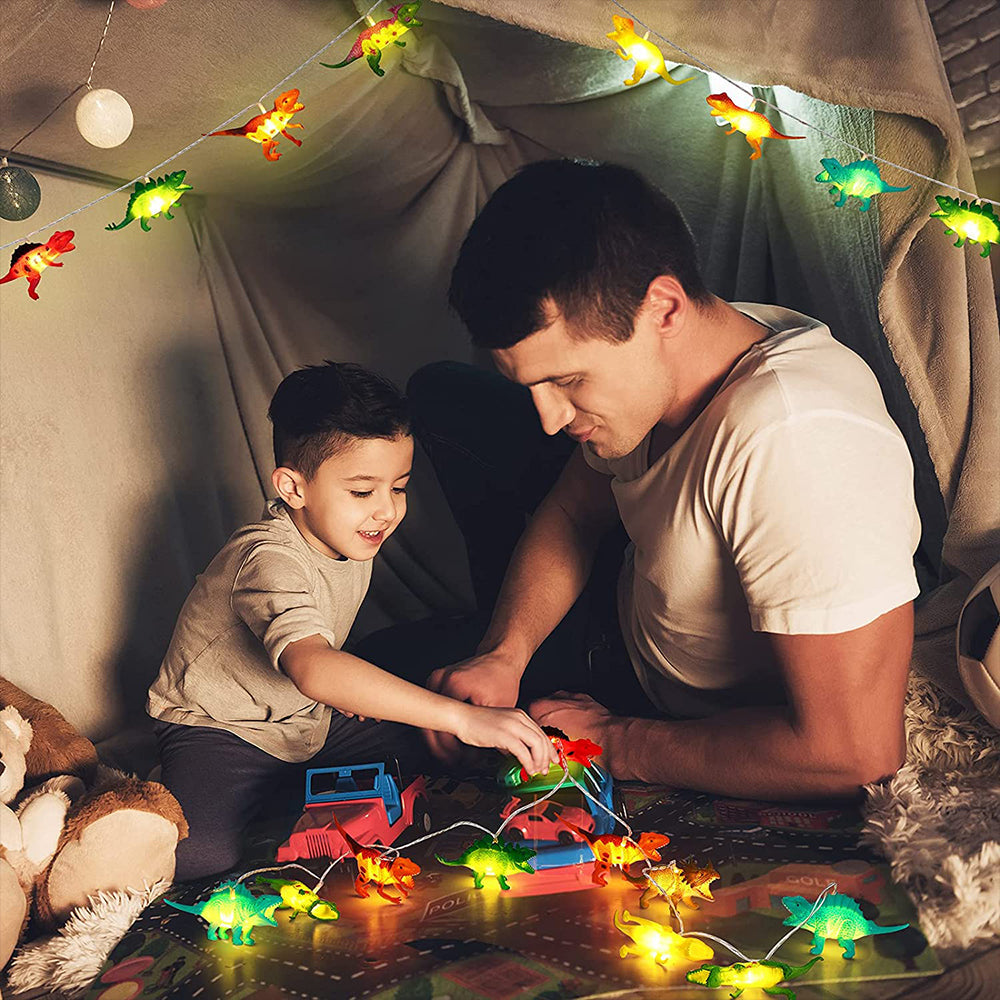 10LED Dinosaur Shape String Lights Garland Room Decor Christmas Party Supplies Battery Operated Lights