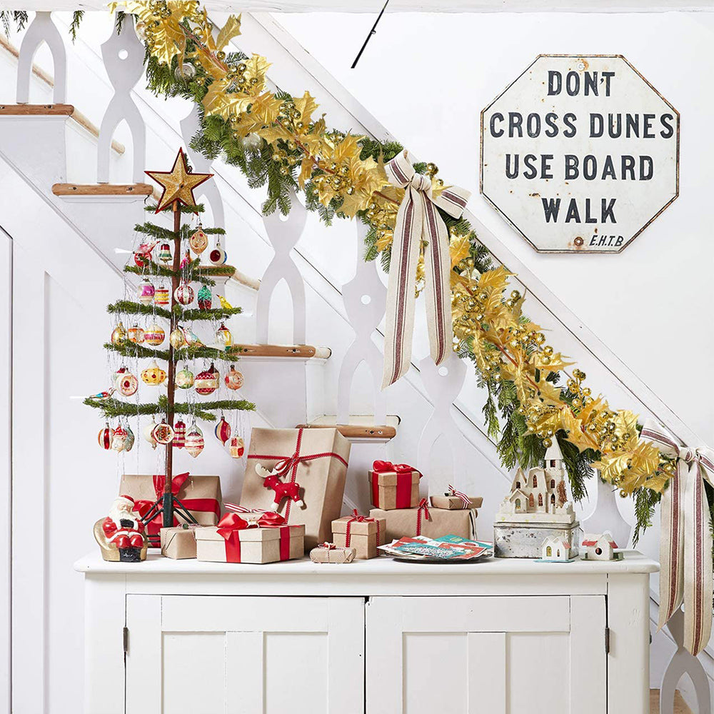 Red Berry Christmas Garland Flexible Artificial Berry Garland for Indoor Outdoor Fireplace Decoration-Style 3