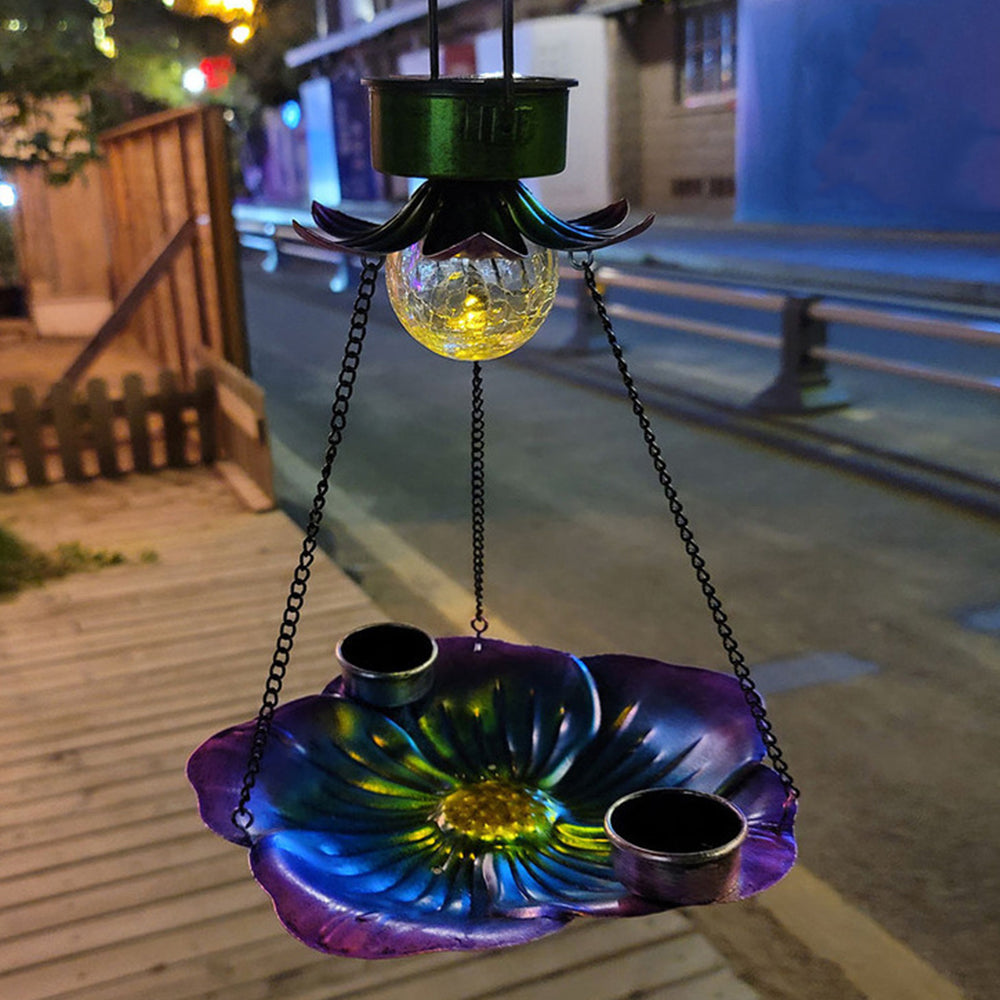 Solar Hanging Bird Feeder Hummingbird Feeder with Led Light