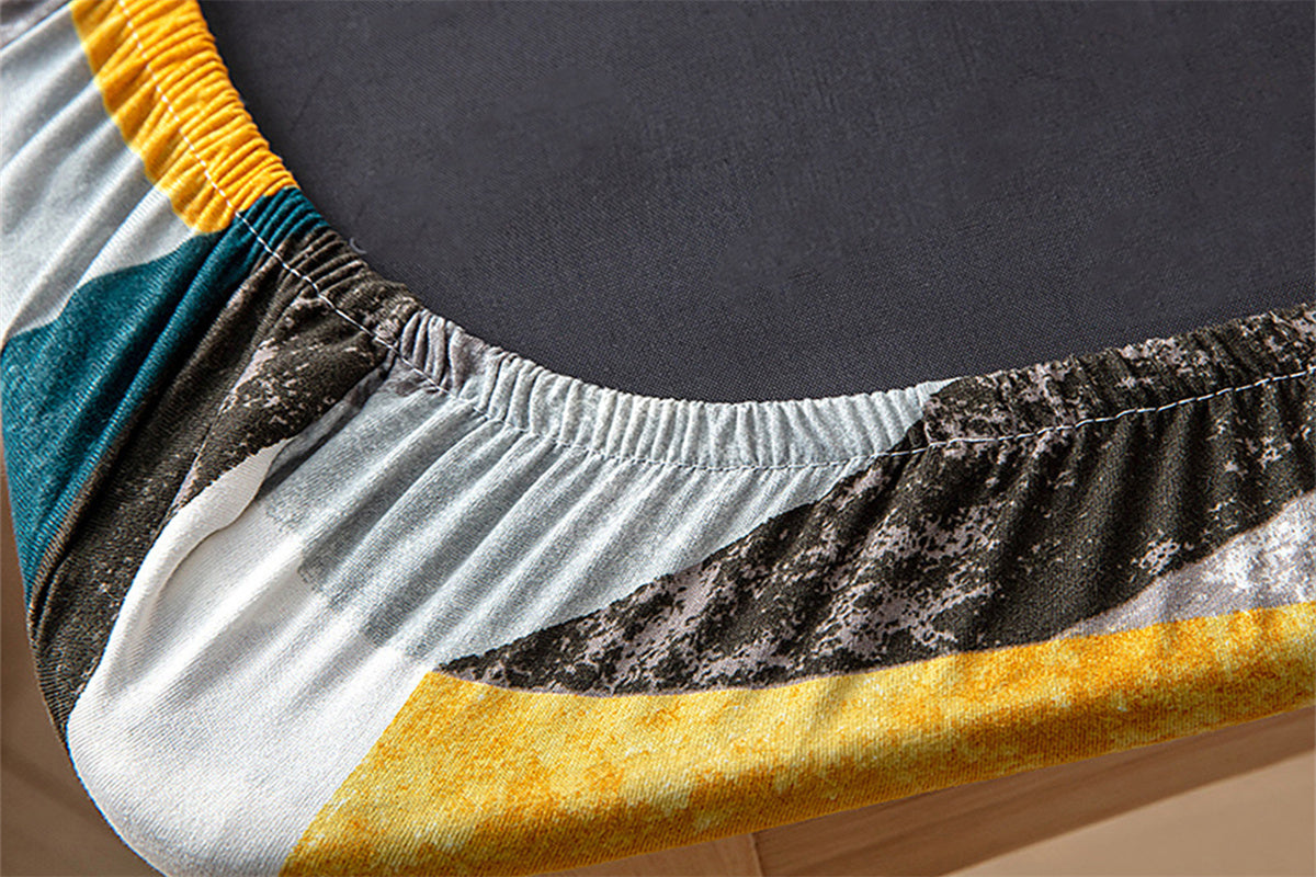 Dining Chair Cover Stretch Cushion Slipcover Seat Cover Washable Protector Removable Washable Chair Seat Cover-Classic geometry