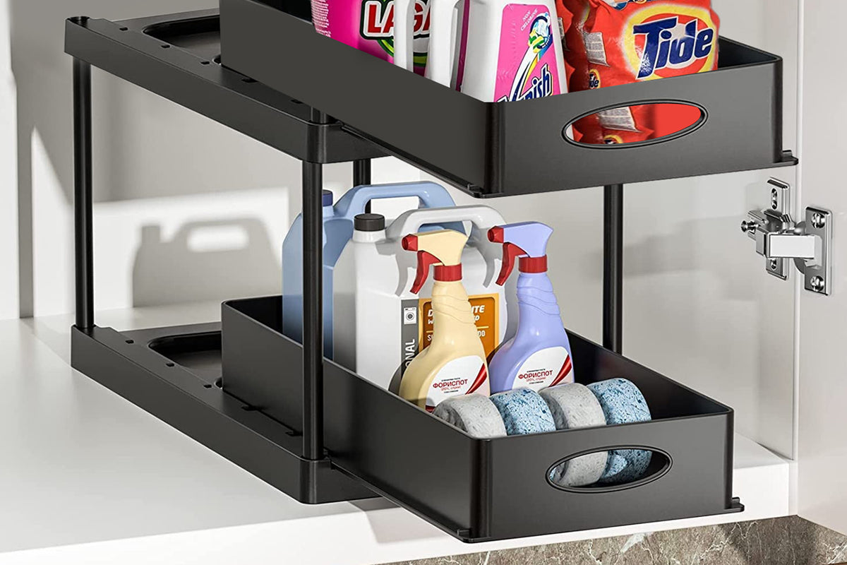 2 Tier Double Sliding Under Sink Organizers and Storage
