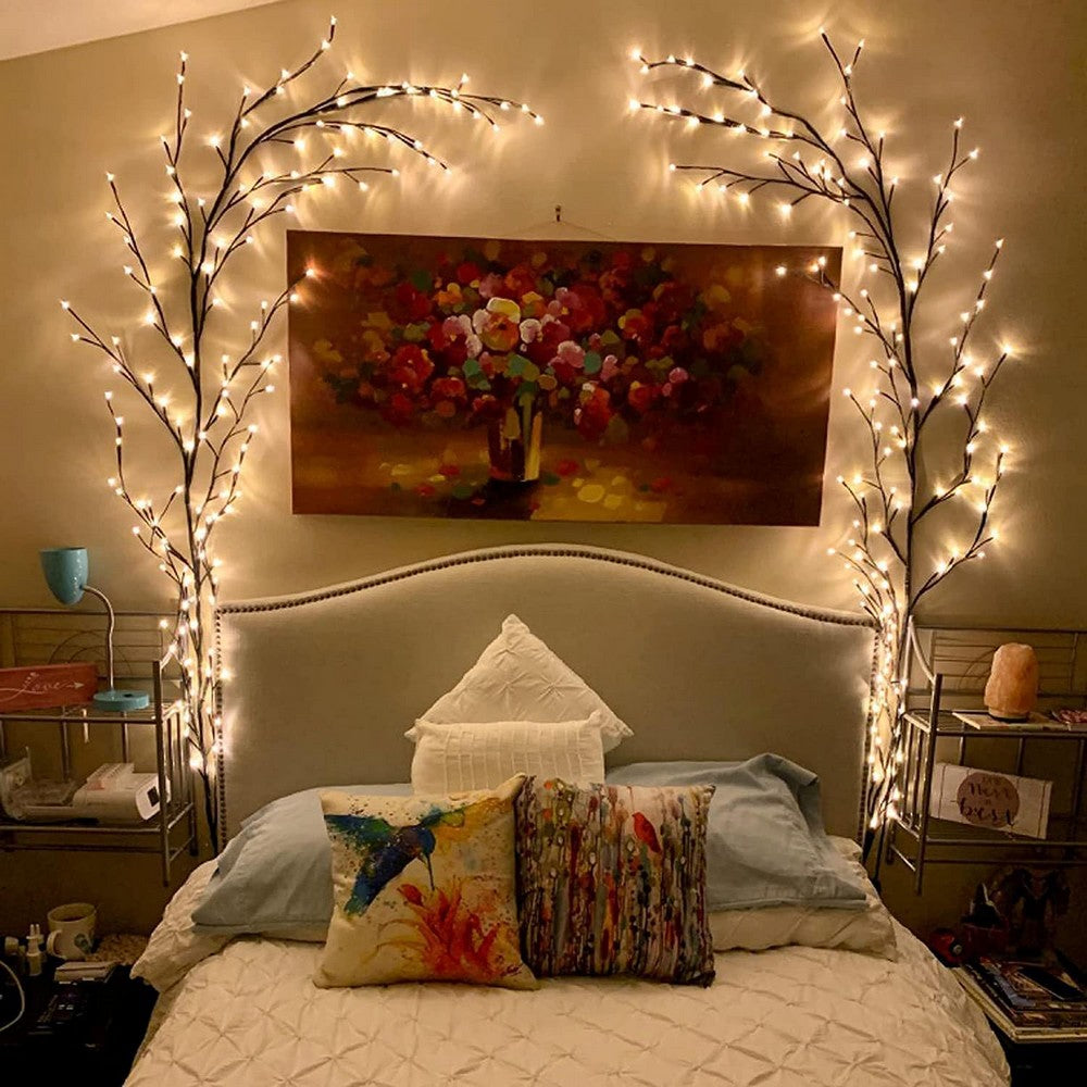 144LEDs 2.3 Meters Artificial Willow Vine Lights Home Decor Willow Vine Lamp