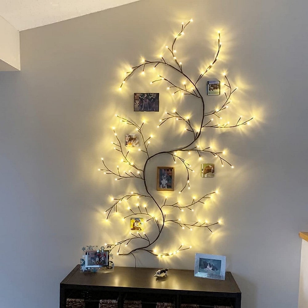 144LEDs 2.3 Meters Artificial Willow Vine Lights Home Decor Willow Vine Lamp
