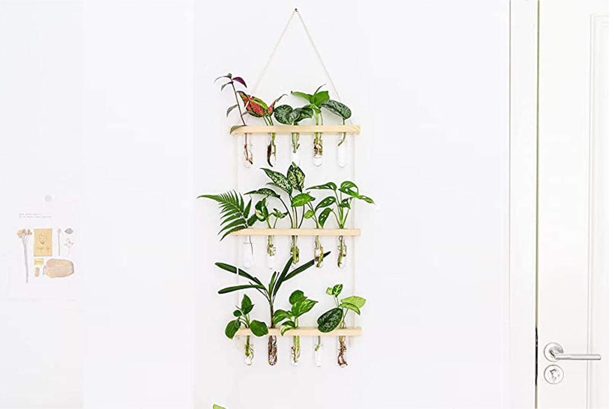 3 Tiered Plant Hanger Flower Wall Hanging Propagation Station for Home Office Decor-Style1