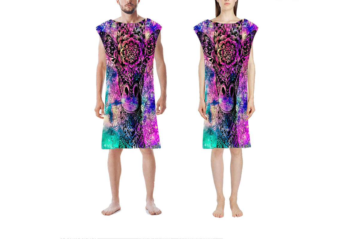 Hooded Beach Towel Unisex Changing Robe Quick Dry Towel-Giraffe