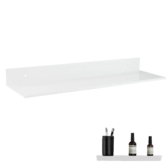 Floating Storage Shelves Wall Mounted Holder Rack for Bathroom Kitchen -White