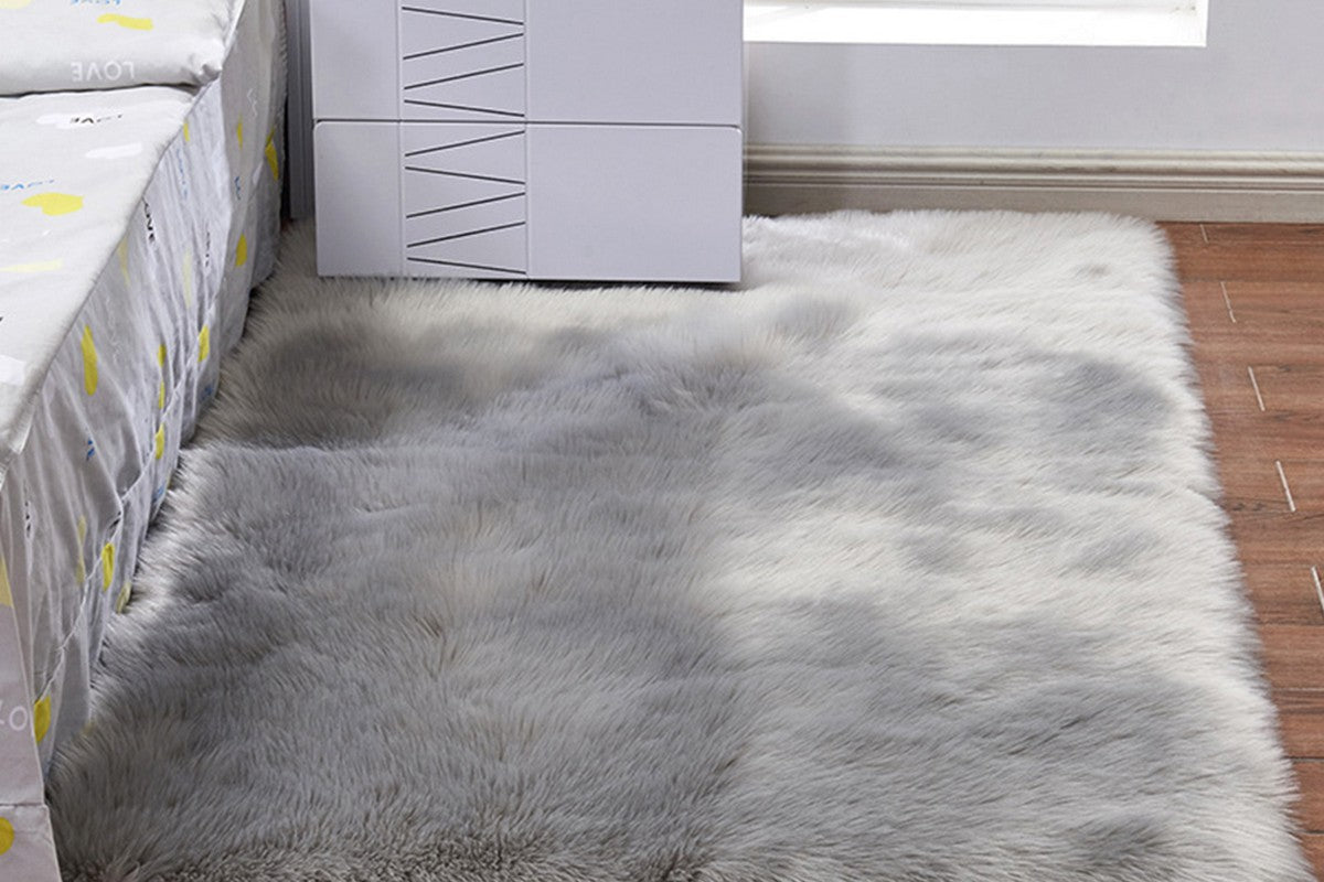 Soft Modern Indoor Shaggy Area Rug for Bedroom Livingroom Home Decorative-Gray