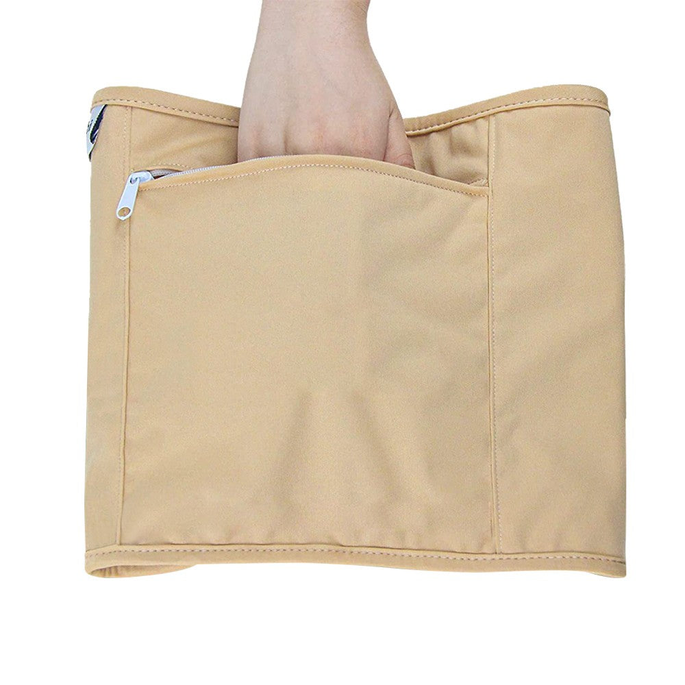 Castor Oil Pack Kit Compress Reusable Wrap Belt for Inflammation Toxin Remover Khaki