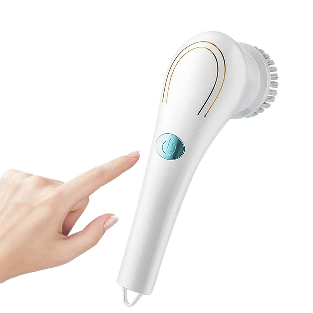 5 in 1 Handheld Electric Cleaning Brush USB Rechargeable Electric Dishwashing Brush Shower Scrubber Cleaning Tool Kit