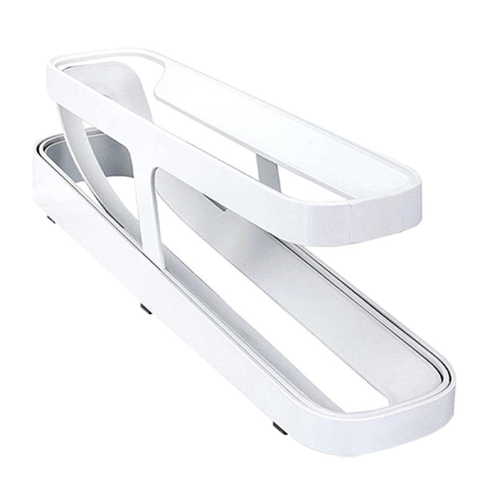 Refrigerator Egg Dispenser Auto Rolling Egg Holder 2 Tier Storage Rack