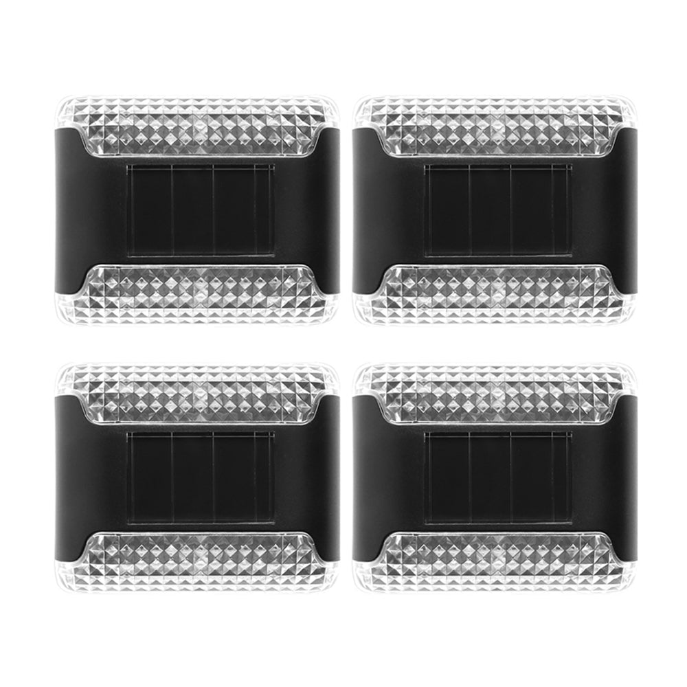 Solar Wall Light 8 Pcs LED Solar Porch Light LED Wall Light -White light
