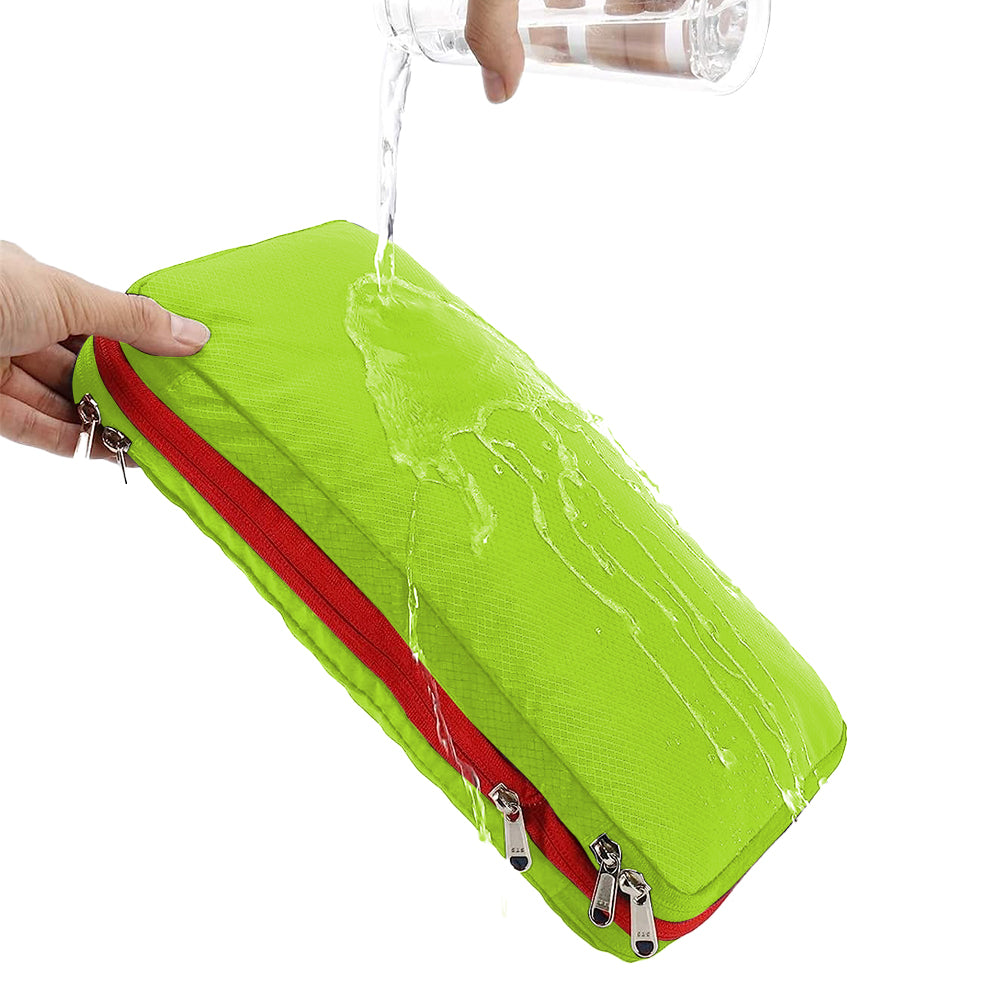 3Pcs Travel Compression Packing Cube Luggage Packing Bag Clothing Storage Bags Green