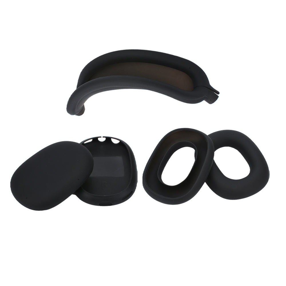 For Apple AirPods Max Headphones Protective Case Silicone Sleeves Full Set Cover Black
