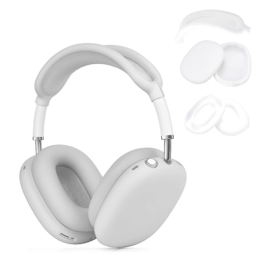 For Apple AirPods Max Headphones Protective Case Silicone Sleeves Full Set Cover White